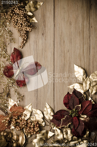 Image of Christmas decorations frame 