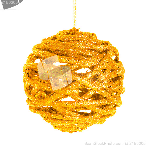 Image of Yellow christmas ball