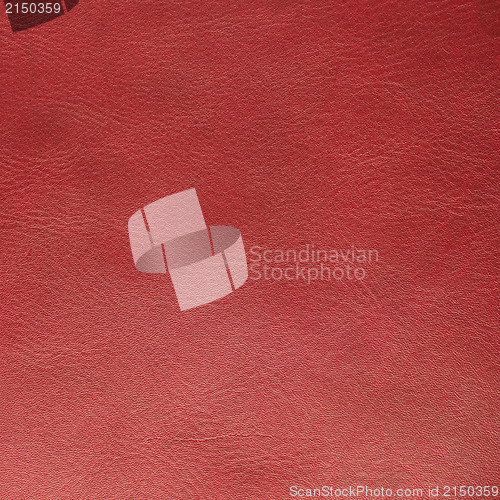 Image of Red leather texture closeup