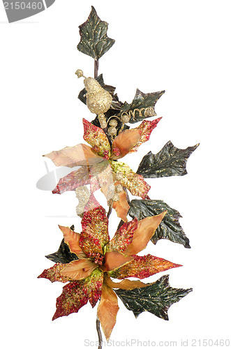 Image of Golden Christmas decoration branches