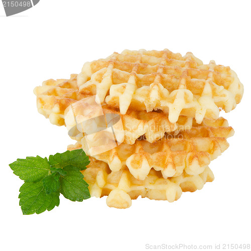 Image of Pile of sweet waffles