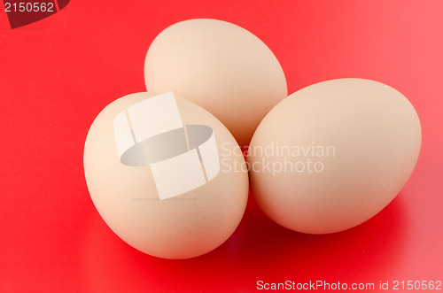 Image of Three brown eggs