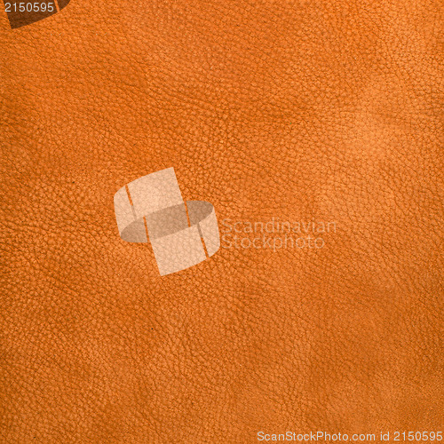 Image of Orange leather texture closeup