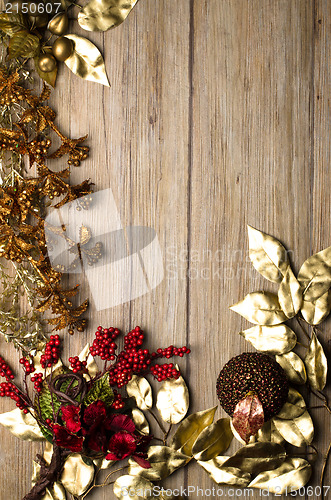 Image of Christmas decorations frame 