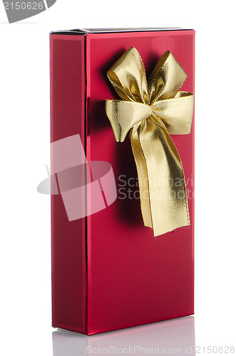 Image of Red box with gold bow
