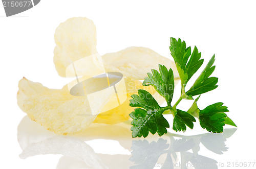 Image of Potato chips and parsley