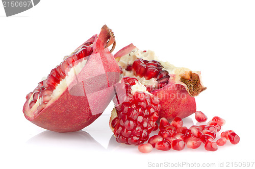 Image of Open pomegranate with seed
