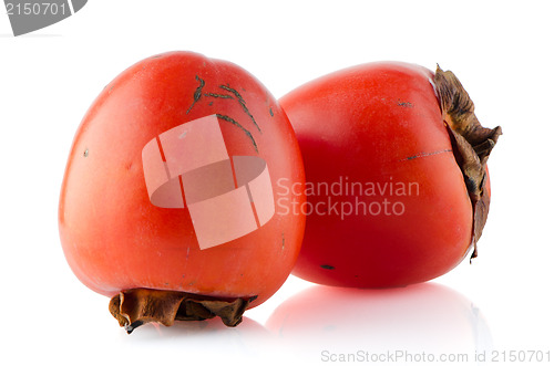 Image of Red ripe persimmons