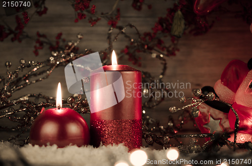 Image of Two candles Christmas decoration
