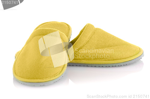 Image of A pair of yellow slippers
