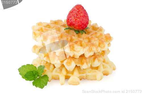 Image of Waffles and strawberry