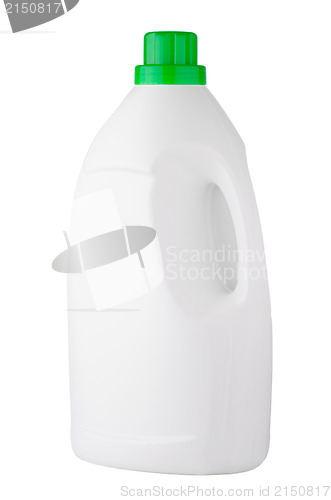 Image of White detergent plastic bottle 