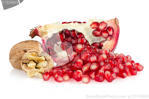 Image of Slice pomegranate fruit