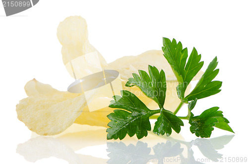 Image of Potato chips and parsley