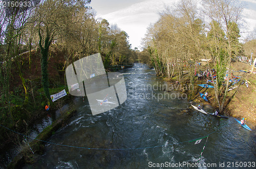 Image of Aerial river course view