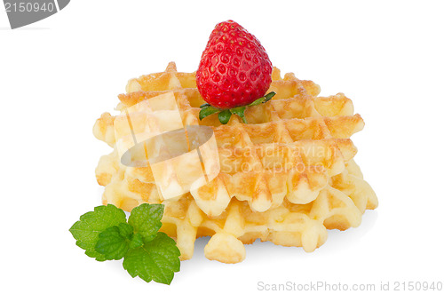 Image of Waffles and strawberry
