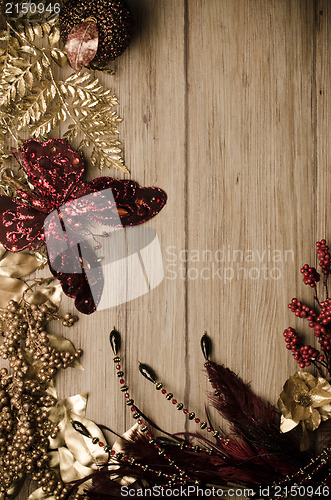 Image of Christmas decorations frame 