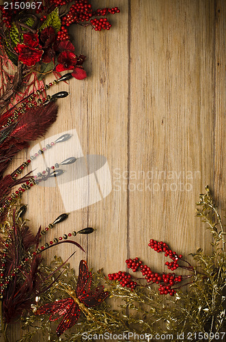 Image of Christmas decorations frame 