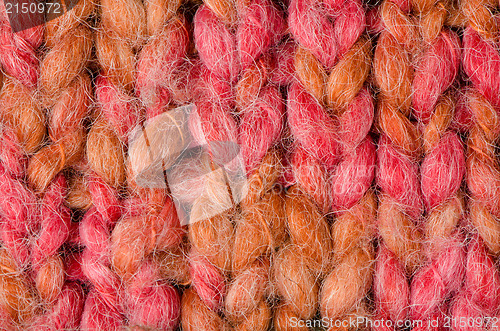 Image of Pink knitted wool