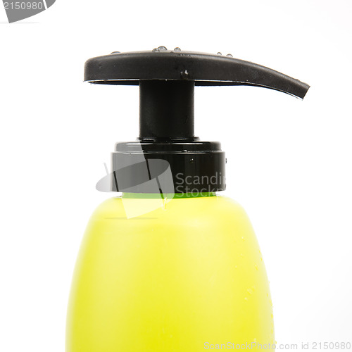 Image of Close up of green shampoo bottle cap