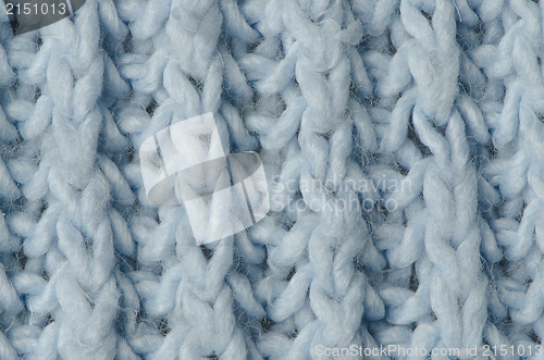 Image of Blue knitted wool