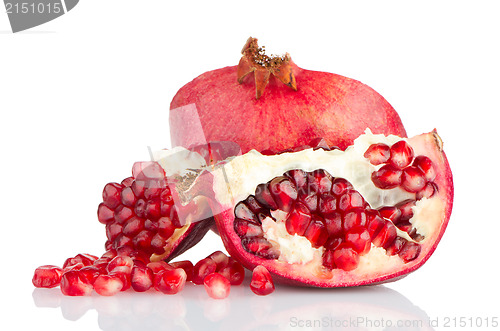 Image of Half pomegranate fruit