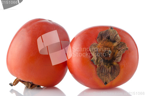 Image of Red ripe persimmons