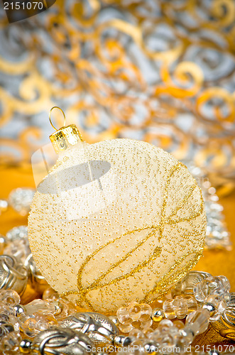 Image of Golden christmas ball 