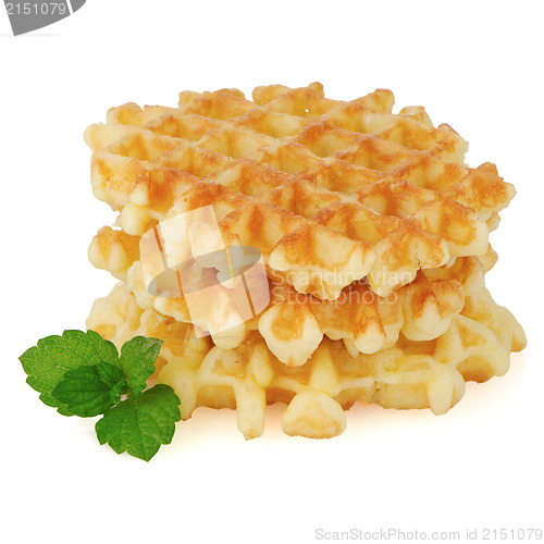 Image of Pile of sweet waffles
