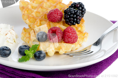 Image of Waffles with fresh berries