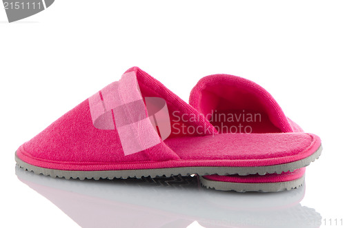 Image of A pair of pink slippers