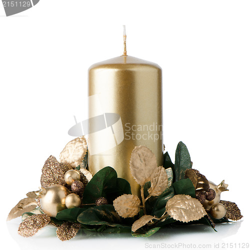 Image of Christmas candle decoration