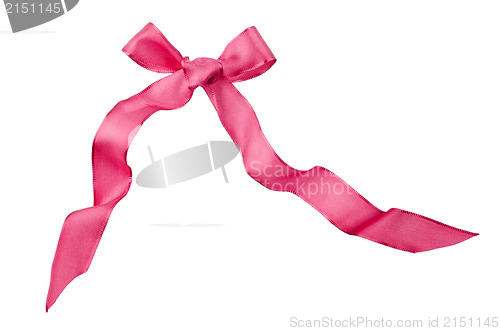 Image of Pink satin bow isolated on white