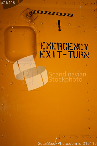 Image of Emergency Exit. Helicopter