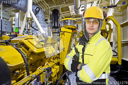 Image of engine room engineer