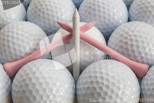 Image of Golf balls and tees 