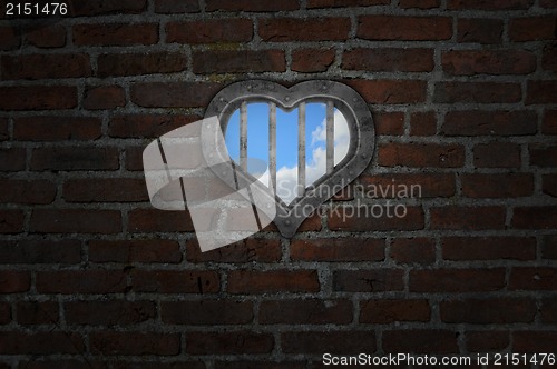 Image of heart prison window