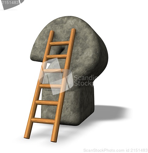 Image of ladder and question mark