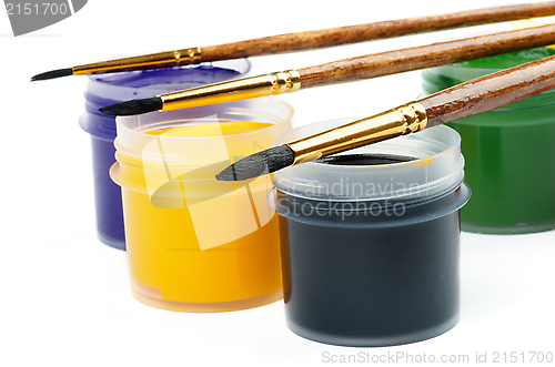 Image of Watercolors and Brushes