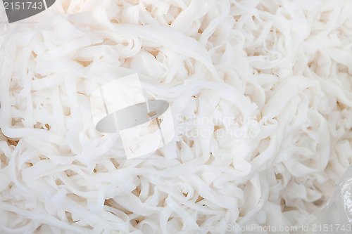 Image of Asian white rice noodles background 