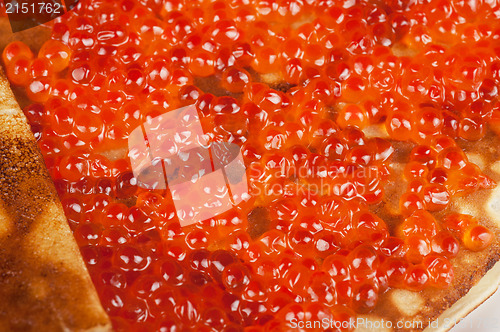 Image of Pancake with red caviar