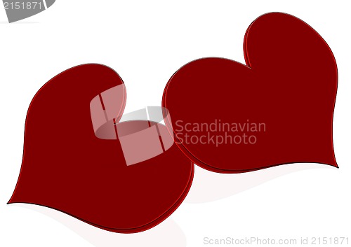 Image of Two red heart