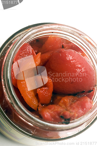 Image of fire roasted peppers in jar
