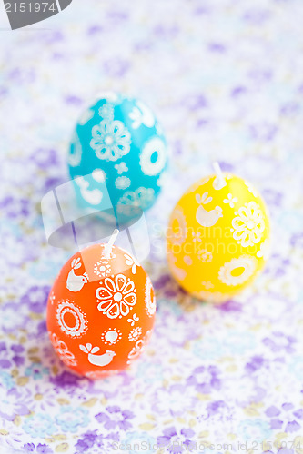 Image of Colorful Easter egg candles