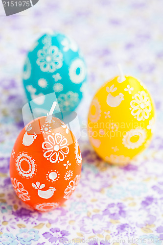 Image of Colorful Easter egg candles