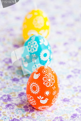 Image of Colorful Easter egg candles