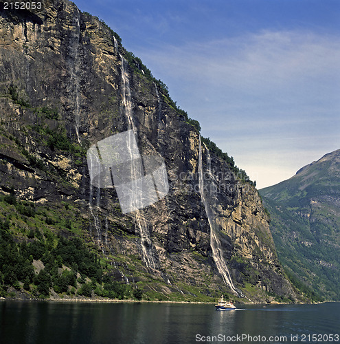 Image of Waterfalls, Geiranger Fjord, Norway