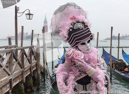 Image of Venetian Mask with Rose
