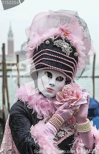 Image of Venetian Mask with Rose