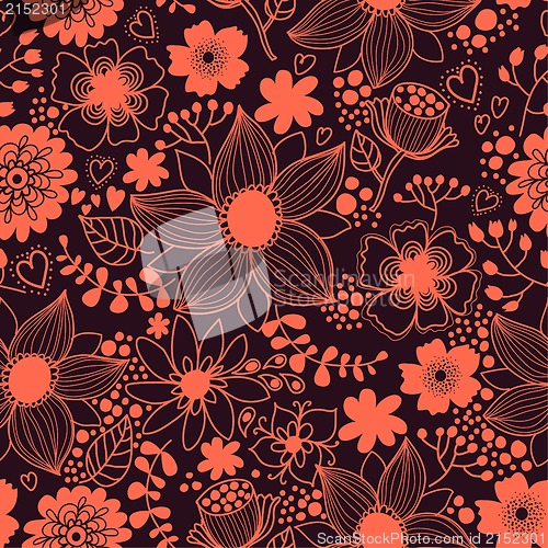 Image of Seamless texture with flowers
